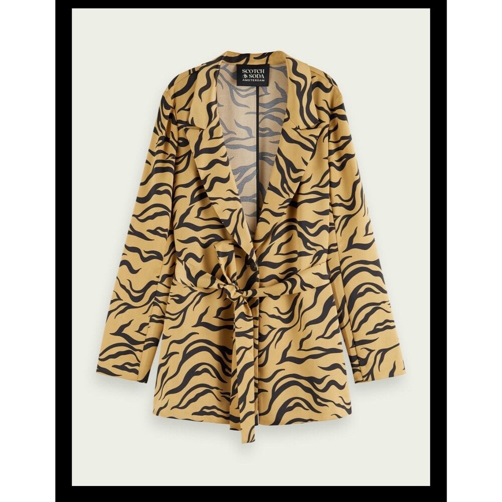 Scotch & Soda Blazer Size Large Animal Printed Rebellious, Edgy, Boss